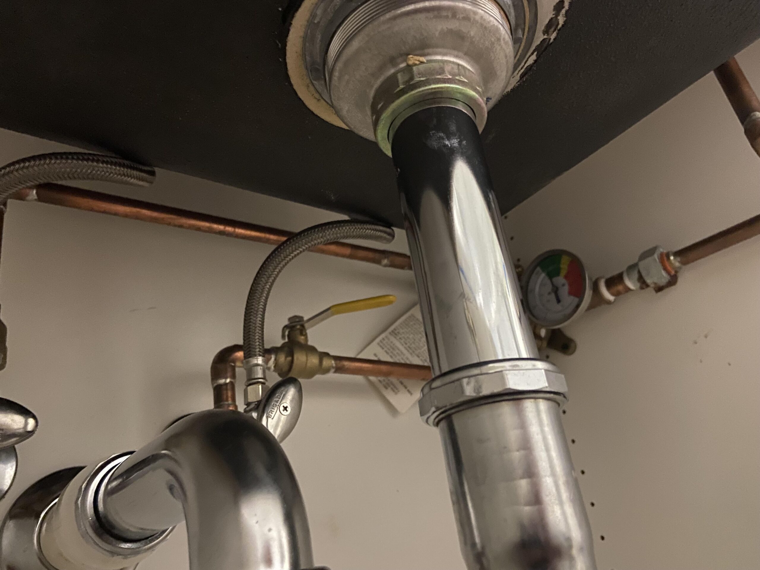 pipes from under a sink