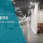 Picture of mold remediation taking place in a distribution center