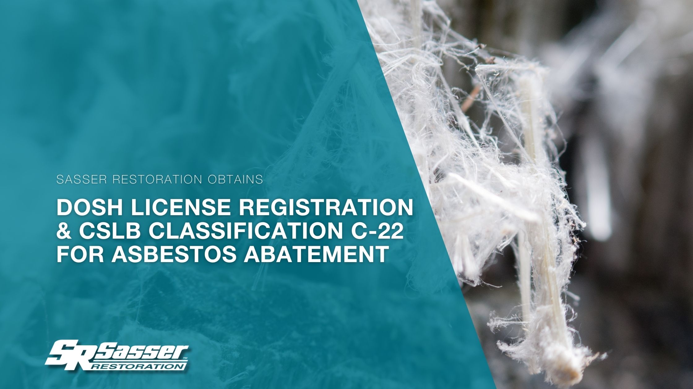 Picture of asbestos with an overlay and text on top