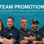 Sasser Restoration team members who earned promotions this year