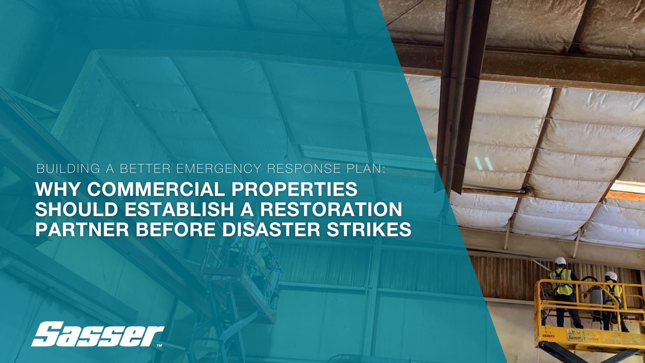 Photo of an industrial facility being cleaned by Sasser Restoration